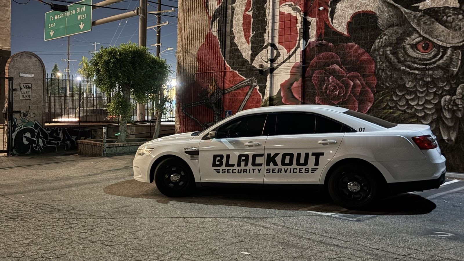 Vehículo de patrullaje de Blackout Security Services